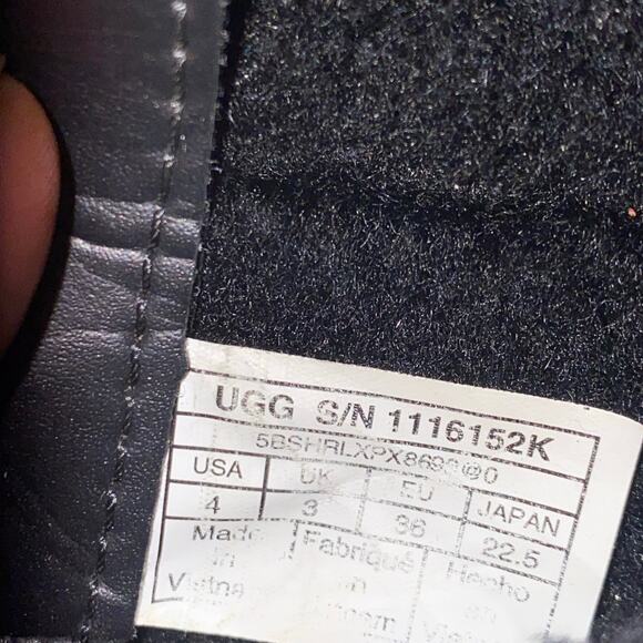 UGG 1116152K Butte II Toggle Tall Black Leather Waterproof Snow Boots Kids 4 - Picture 10 of 10